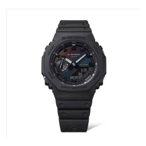 CASIO นาฬิกาข้อมือผู้ชาย G-SHOCK รุ่น GA-2100RW-1ADR สายเรซิน สีดำ