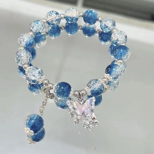 Clemine Super Fairy Butterfly Broken Bead Bracelet Niche Design