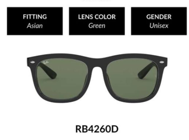 RAY-BAN-- RB4260D 601/71 size 57 แว่นตากันแดด