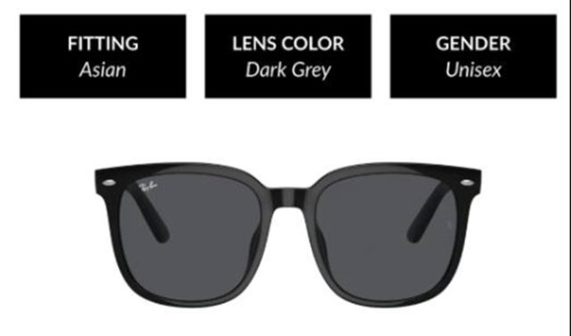 RAY-BAN-- RB4401D 601/87 Frame color: BLACK แว่นกันแดด