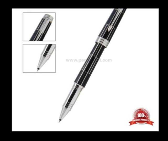 Parker Premier Luxury Black CT Rollerball Pen - ปากกโรลเลอร์บอล พรีเมียร์ ลัคซ์ชัวรี่